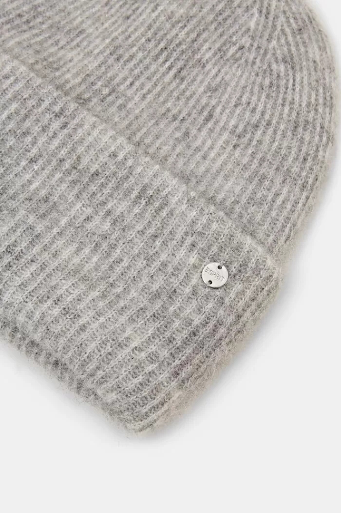 Beanie Van Een Ribgebreide Wolmix*Esprit Best Sale