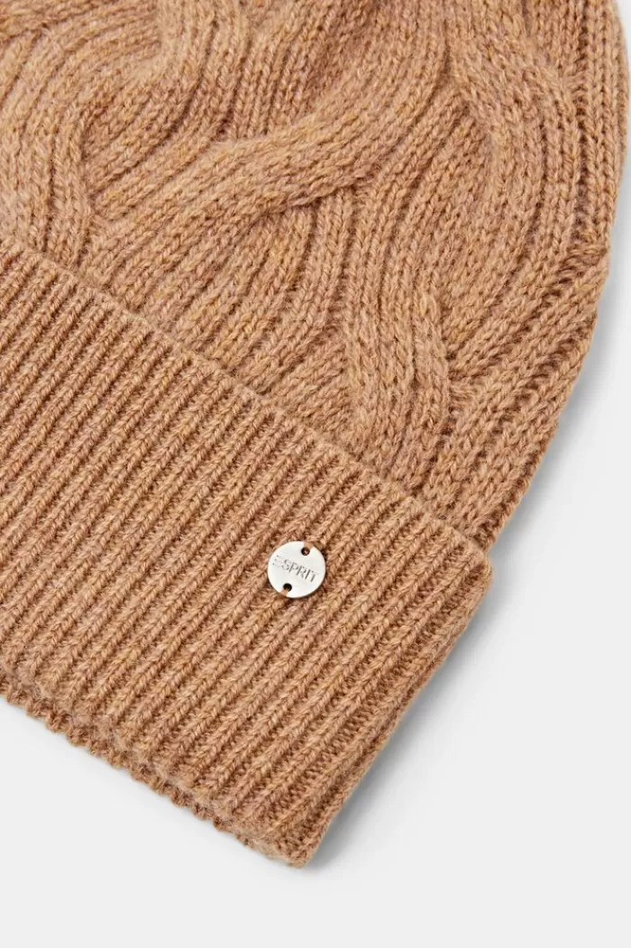 Beanie Van Kasjmierwol Met Kabelpatroon*Esprit Online