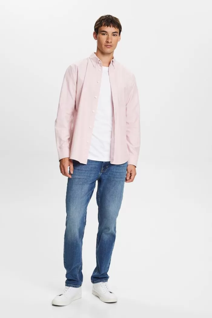 Buttondown-Overhemd Van Katoen-Popeline*Esprit Clearance