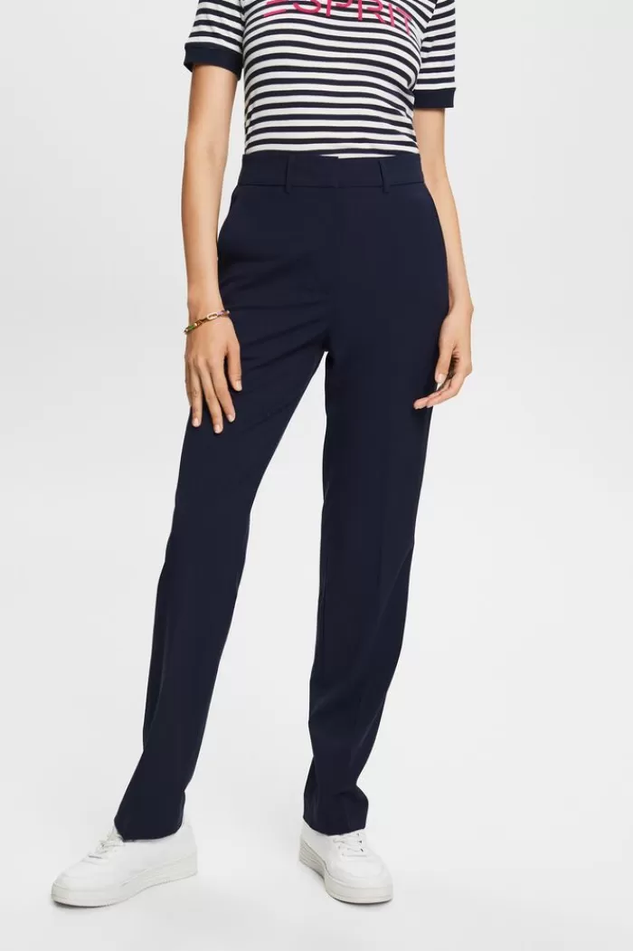 Crepe Broek Met Rechte Pijpen*Esprit Cheap