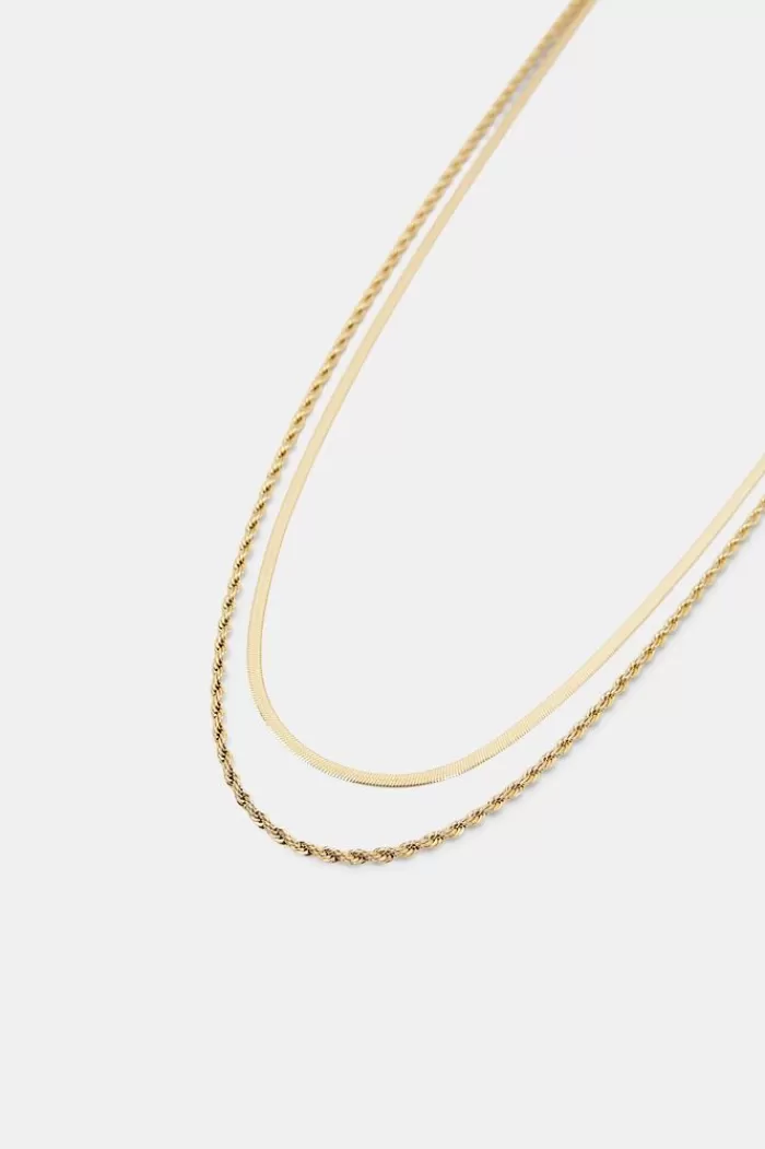 Dubbellaagse Edelstalen Ketting*Esprit Best Sale