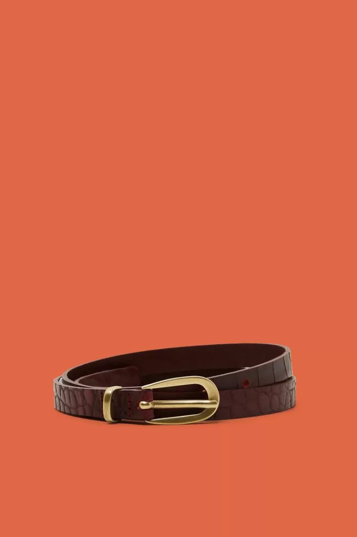 Dunne Leren Riem*Esprit New