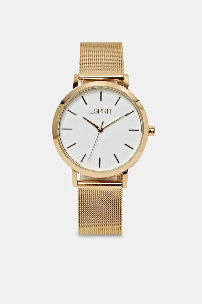 Edelstalen Horloge Met Mesh Bandje*Esprit Shop