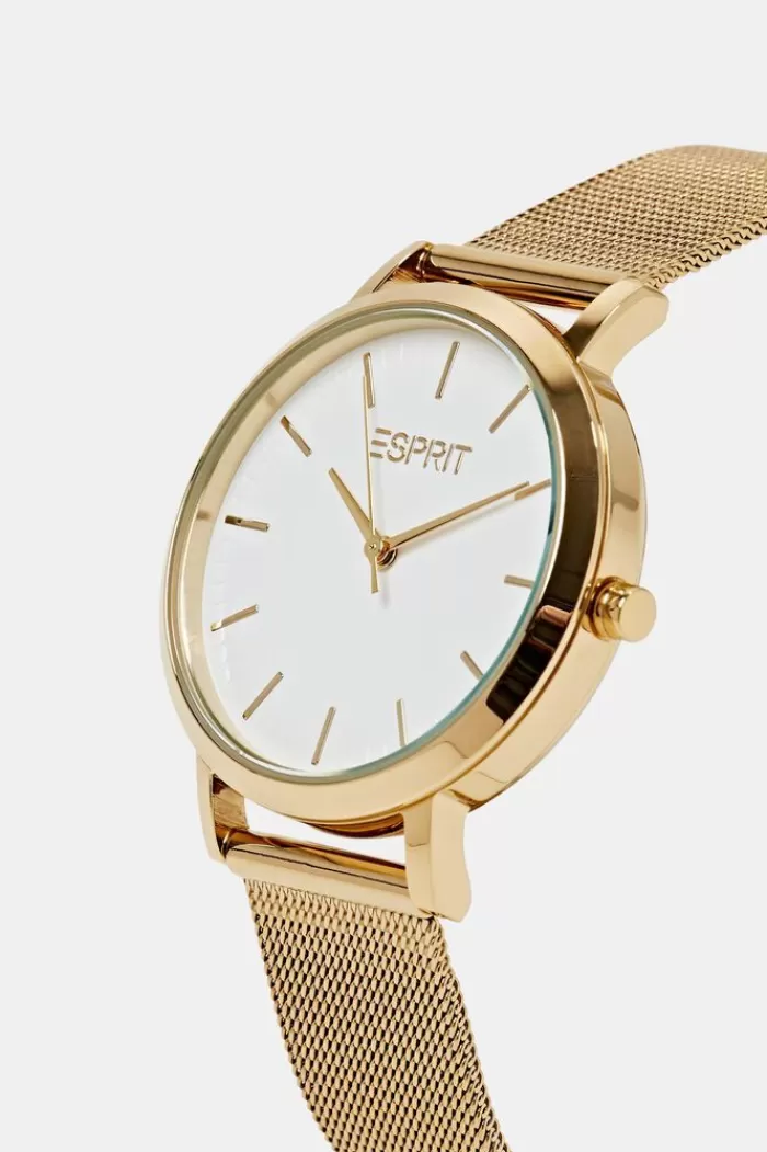 Edelstalen Horloge Met Mesh Bandje*Esprit Shop