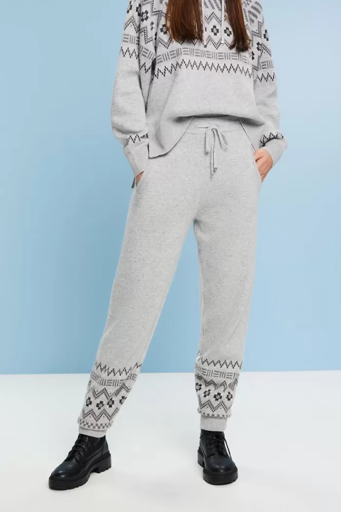 Fair Isle-Gebreide Broek Van Een Wol-Kasjmiermix*Esprit Online