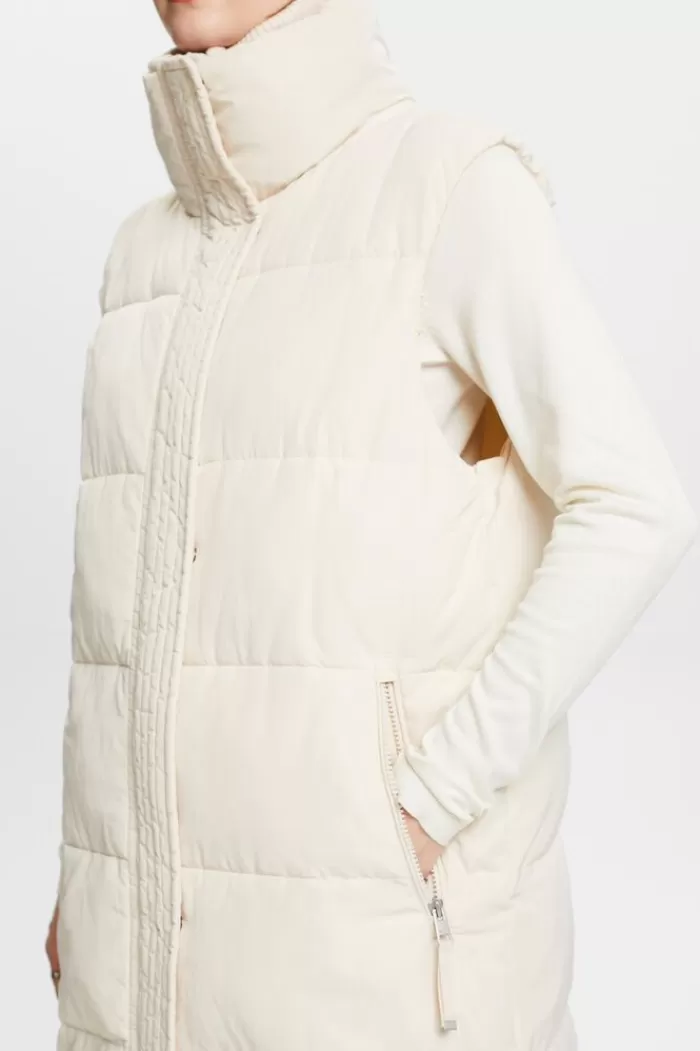 Gerecycled: Lange Gewatteerde Bodywarmer*Esprit Best Sale