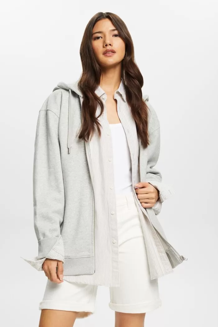 Gerecycled: Oversized Hoodie Met Rits*Esprit Cheap