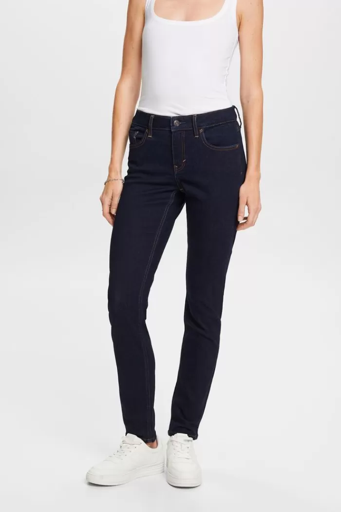 Gerecycled: Slim Fit Stretchjeans Met Middelhoge Taille*Esprit Fashion