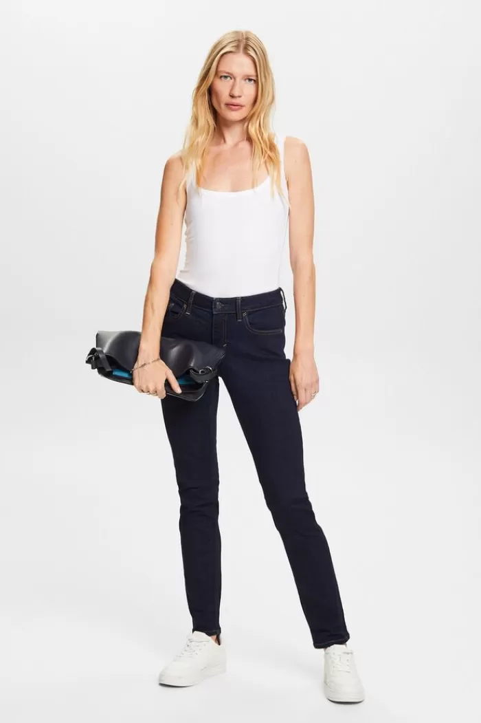 Gerecycled: Slim Fit Stretchjeans Met Middelhoge Taille*Esprit Fashion