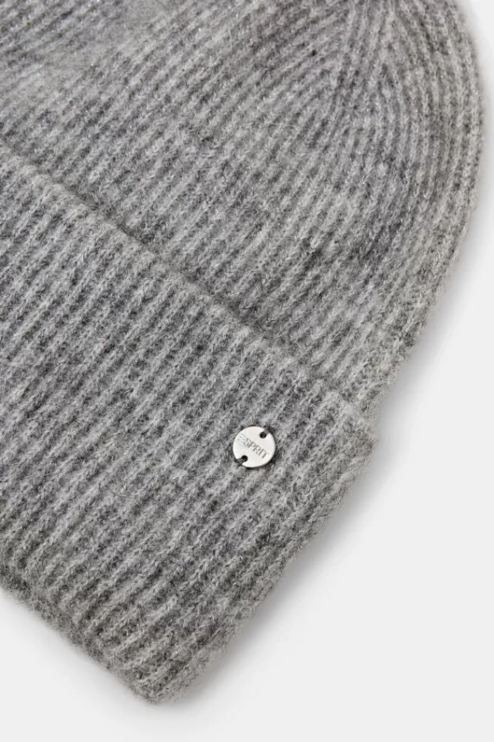 Geribde Beanie Van Een Mix Van Mohair En Wol*Esprit Shop