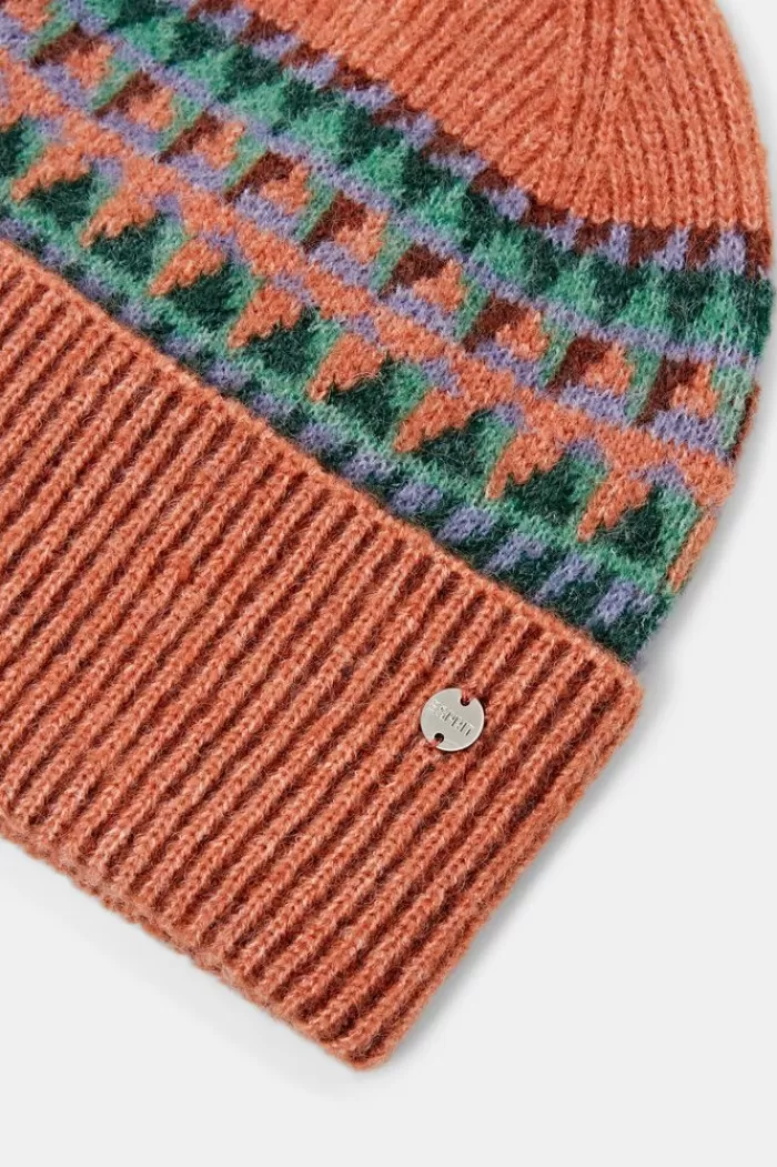 Geribde Grafische Beanie*Esprit Discount