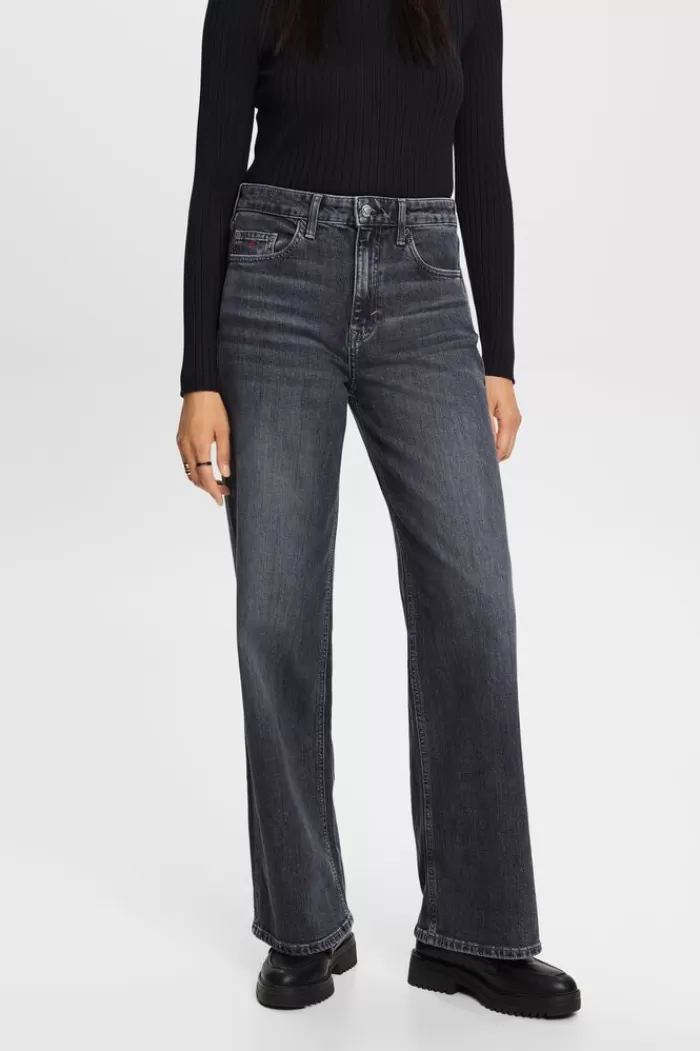 Jeans Met Wijde Pijpen En Hoge Taille*Esprit Best Sale