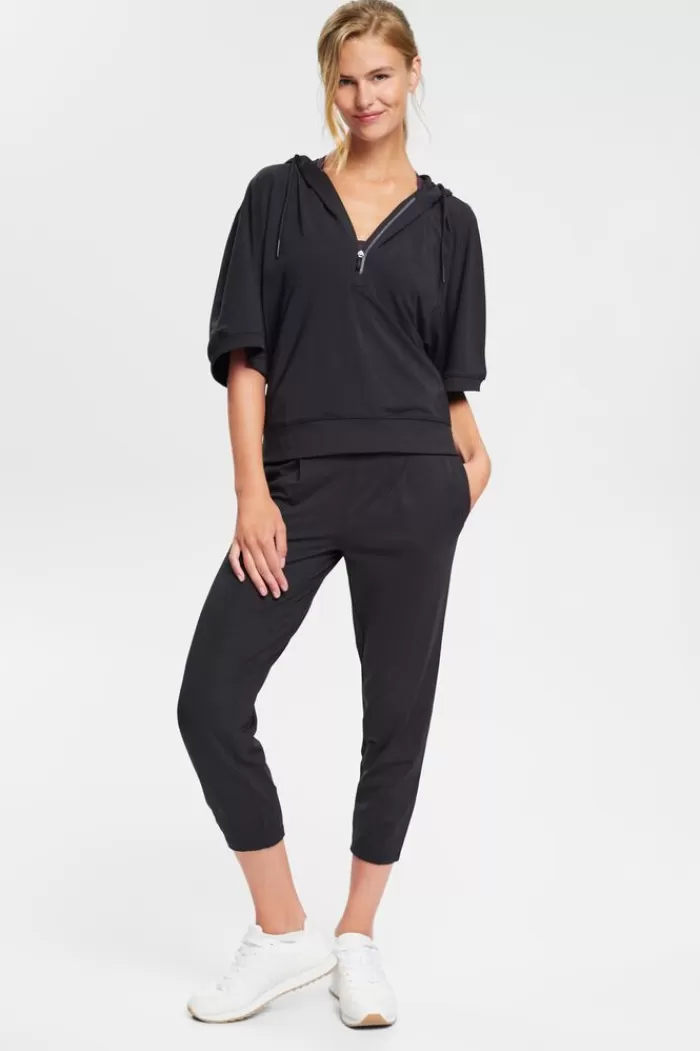 Kortere Jersey Joggingbroek Met E-Dry*Esprit Fashion