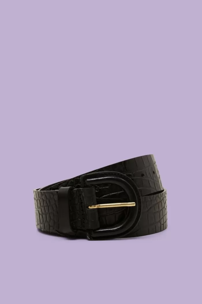 Leren Riem Met Kroko-Structuur*Esprit Online