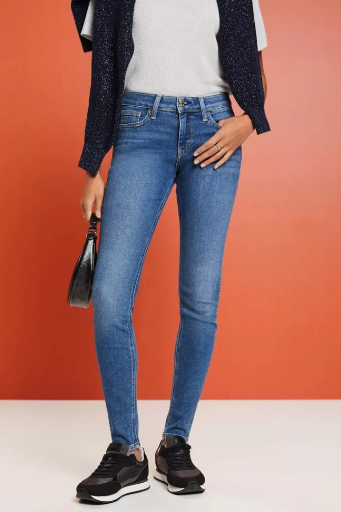 Mid Rise Skinny Jeans Met Versiering*Esprit Outlet