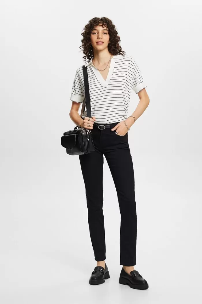 Mid-Rise Slim Fit Stretchjeans*Esprit Fashion