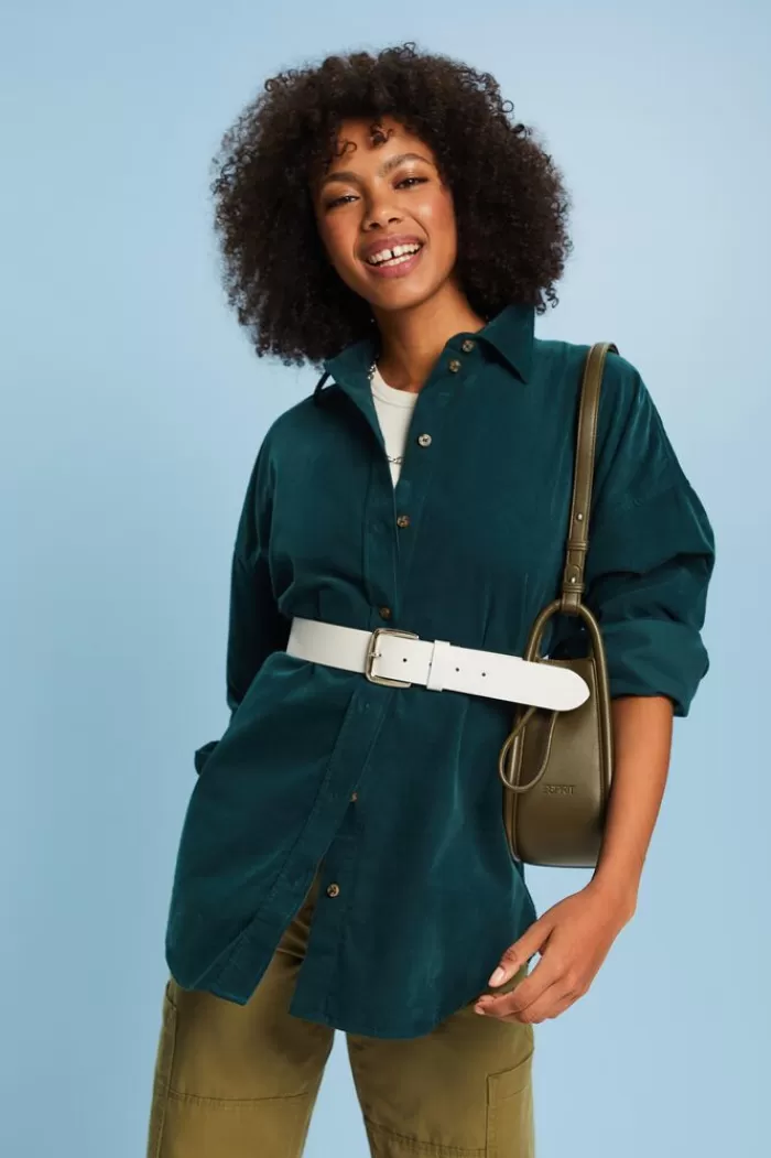 Oversized Corduroy Overhemdblouse*Esprit Discount