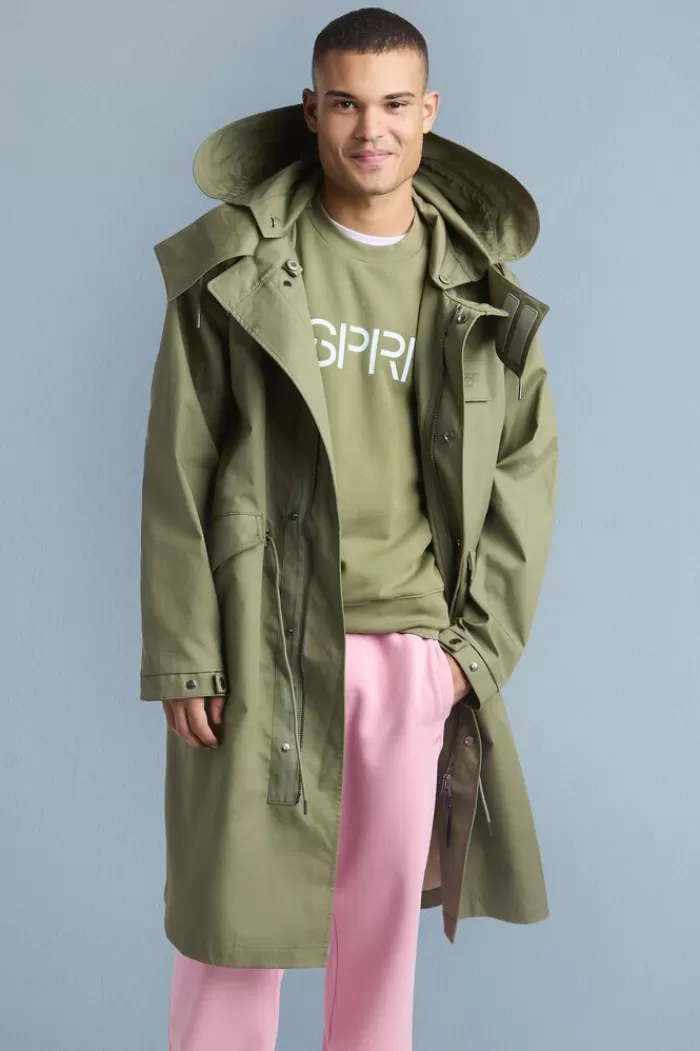 Parka Met Capuchon En Afneembare Mouwen*Esprit Clearance