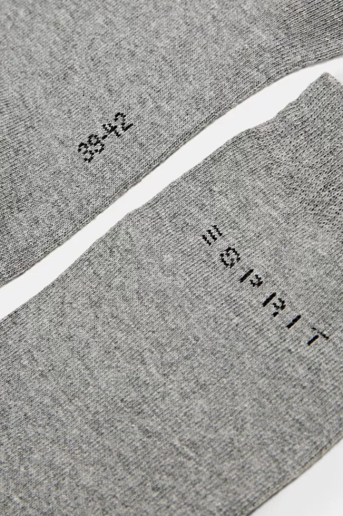 Set Van 2 Paar Sokken Met Gebreid Logo, Organic Cotton*Esprit Hot