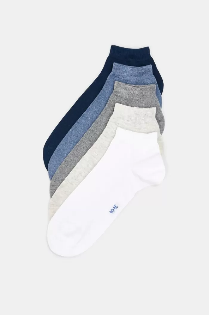 Set Van 5 Paar Sneakersokken, Organic Cotton*Esprit Store