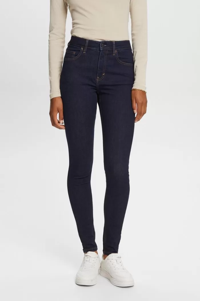 Skinny Jeans Met Hoge Taille, Katoen Met Stretch*Esprit Hot