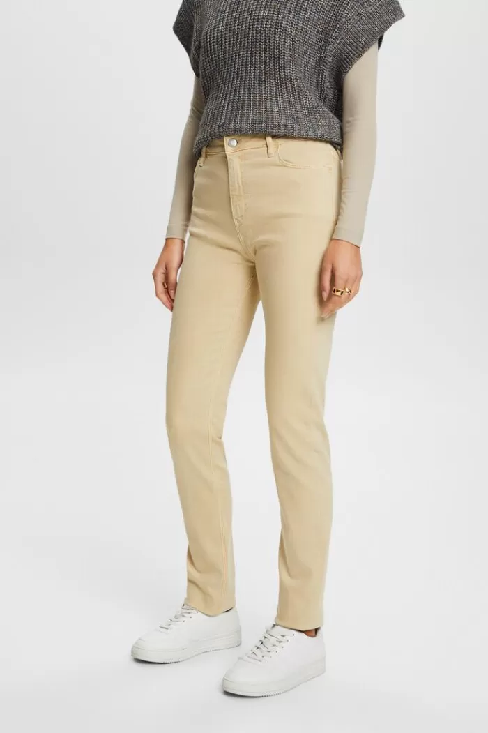 Slim Broek Van Twill Met Middelhoge Taille*Esprit Sale