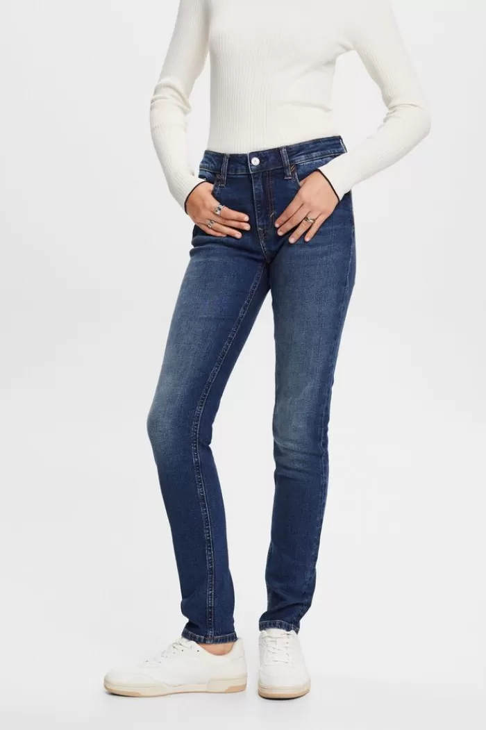 Slim Fit Jeans Met Middelhoge Taille*Esprit Fashion