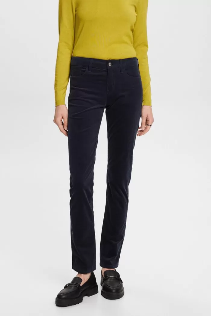 Smalle Corduroy Broek Met Middelhoge Taille*Esprit Shop