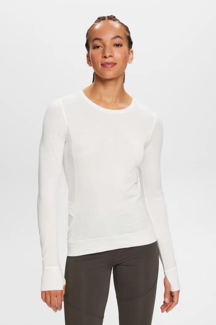 Sportieve Top Met Lange Mouwen, Tencel*Esprit New