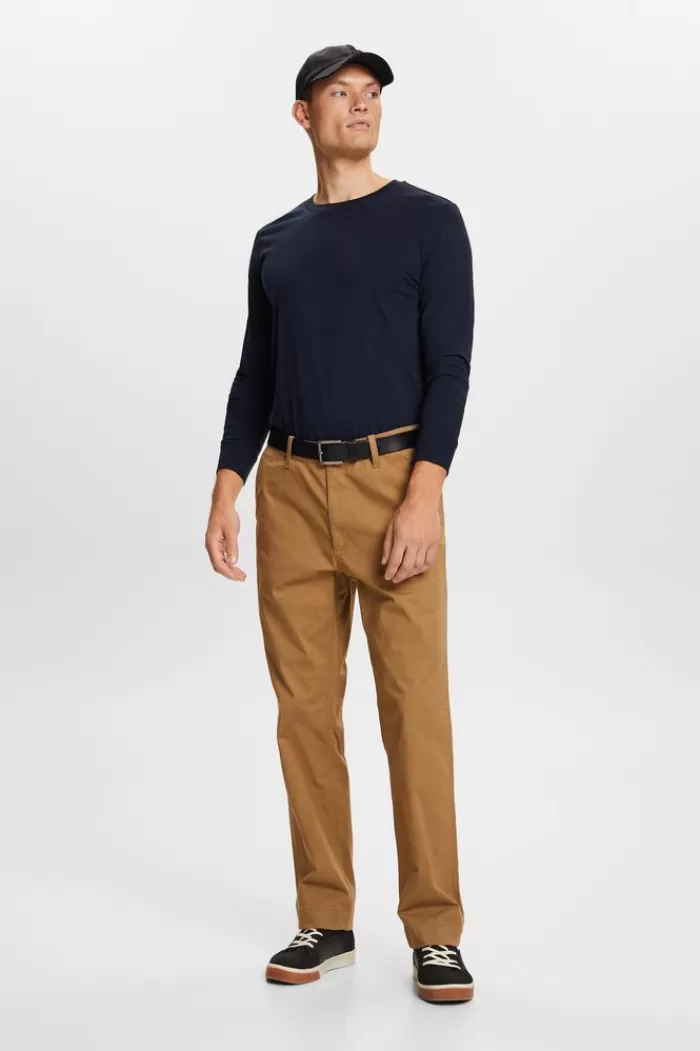 Straight Fit Chino Broek Van Katoenen Twill*Esprit Online