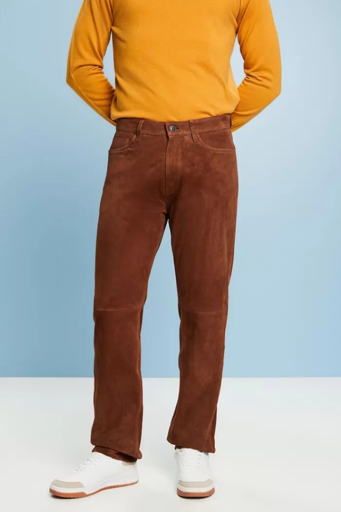 Suede Broek Met Rechte Pijpen*Esprit Cheap