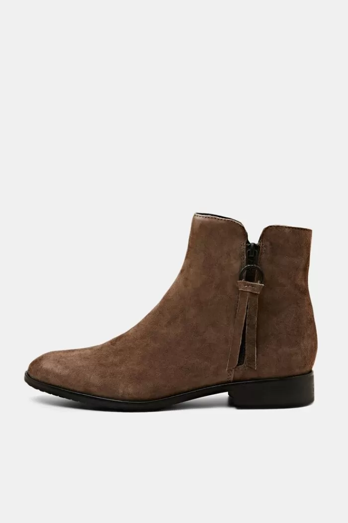 Suede Laarsjes Met Rits*Esprit Store