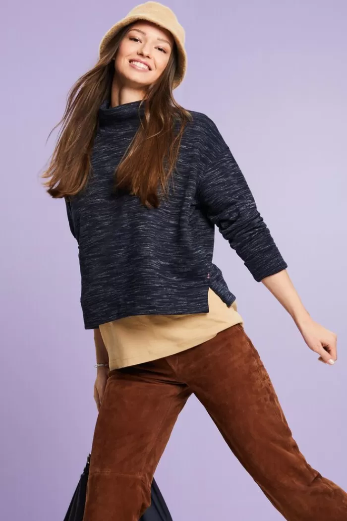 Sweatshirt Met Hoge Kraag Van Een Katoenmix*Esprit Outlet