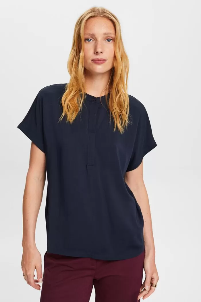 T-Shirt Van Een Materiaalmix*Esprit Best Sale