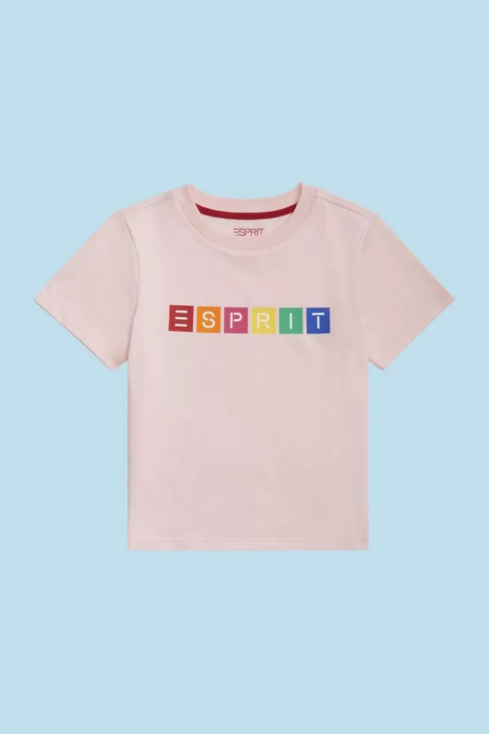 T-Shirt Van Organic Cotton Met Geometrisch Logo*Esprit Online