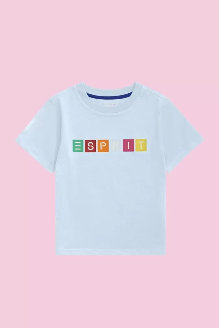 T-Shirt Van Organic Cotton Met Geometrisch Logo*Esprit Clearance