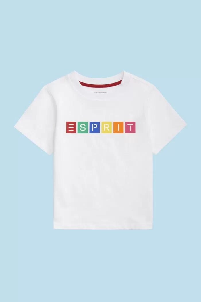 T-Shirt Van Organic Cotton Met Geometrisch Logo*Esprit Best Sale