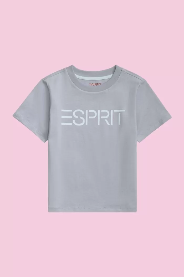 T-Shirt Van Organic Cotton Met Logo*Esprit Cheap