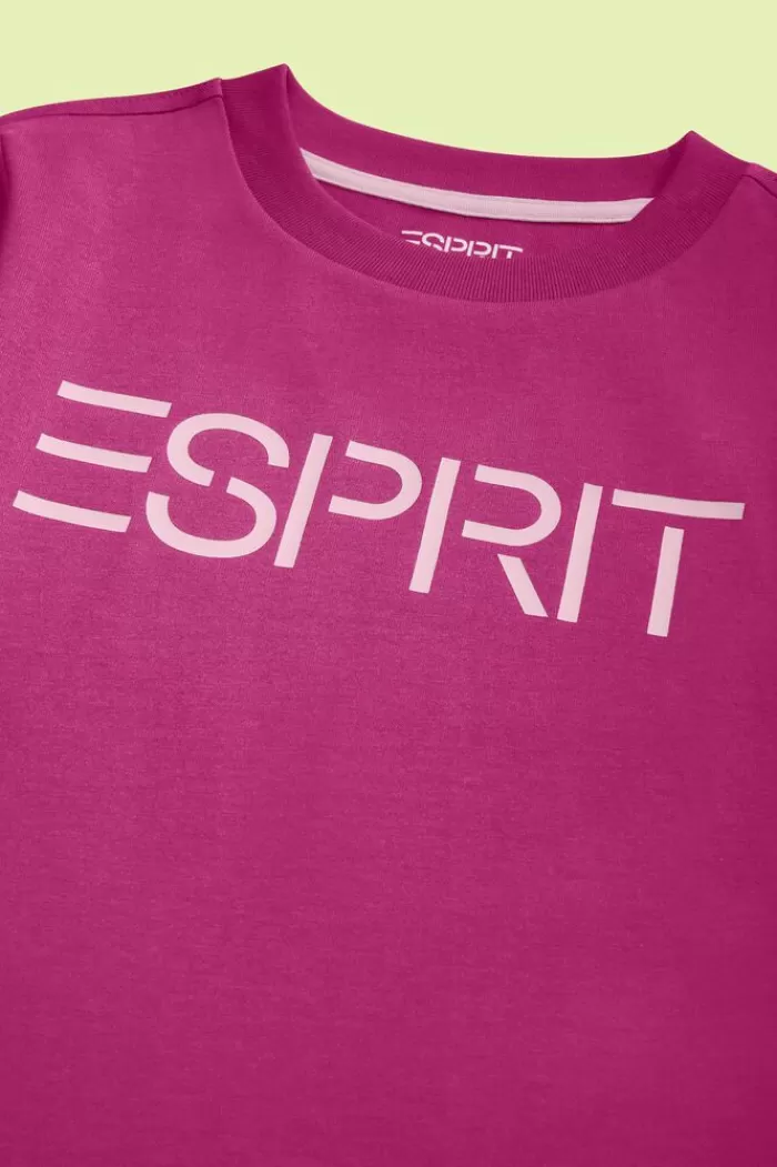 T-Shirt Van Organic Cotton Met Logo*Esprit Online