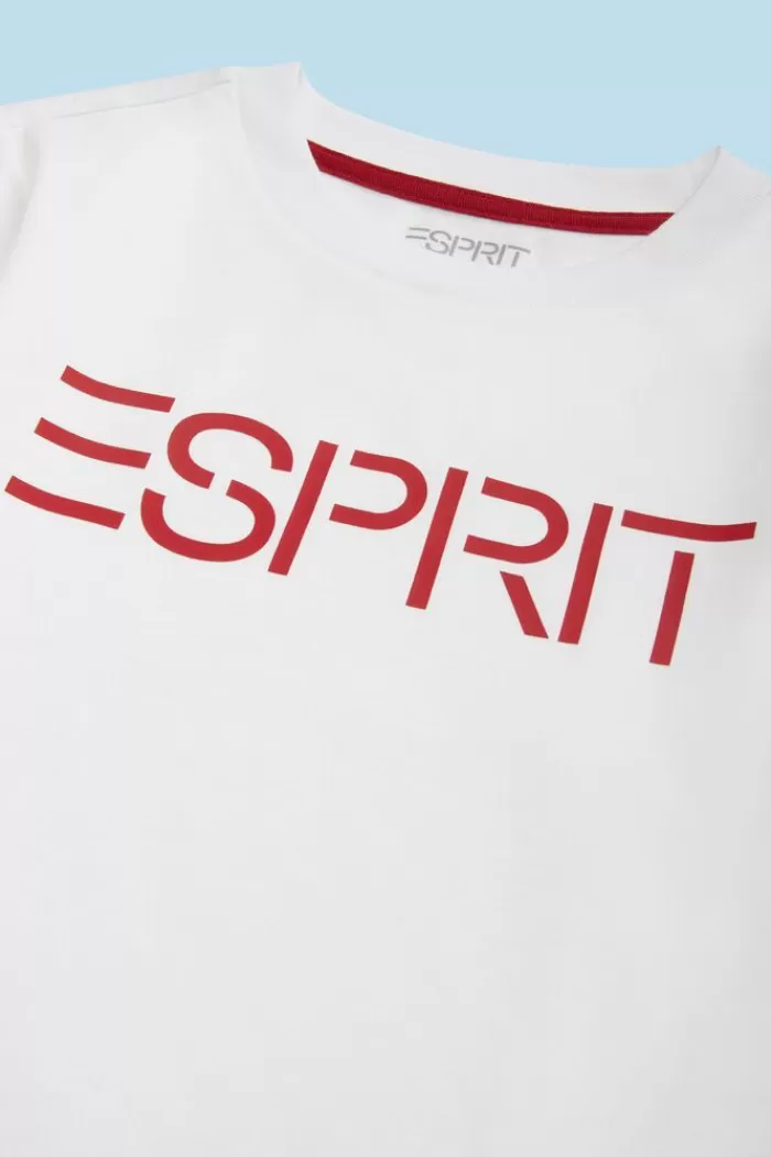 T-Shirt Van Organic Cotton Met Logo*Esprit Hot